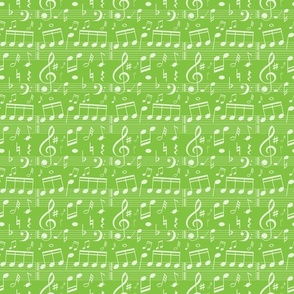 Music Notes - Smaller Scale Lime Green