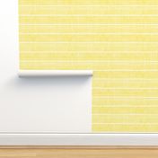 Bigger Scale White Stripe on Yellow  Linen Texture