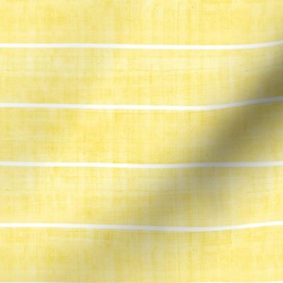 Smaller Scale White Stripe on Yellow  Linen Texture
