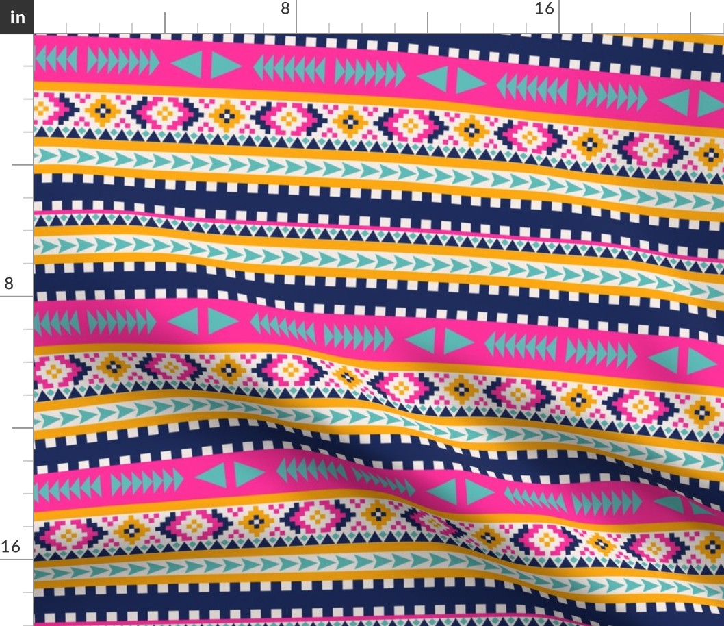 Bigger Scale Colorful Tribal Aztec