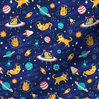 Small Intergalactic Space Cats Alien Planets, Cosmos Constellations & stars