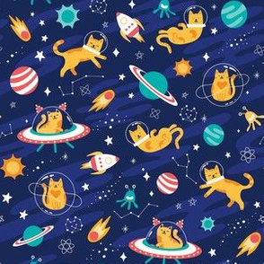 Small Intergalactic Space Cats Alien Planets, Cosmos Constellations & stars