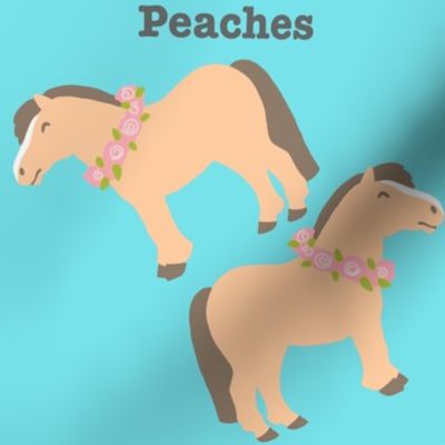 8”x8” Large Peaches the Pony cut and sew