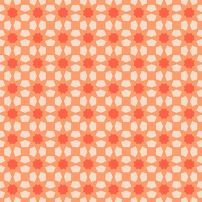 Orange Islamic Geometric No. 11
