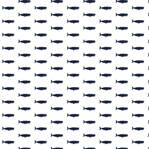Single whale - navy 