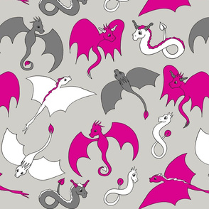 Dragons in Flight - Pink