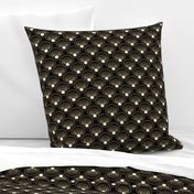 Scandi Coastal Seashells Black Medium scale