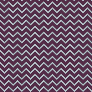 Purple Fabric with Duck Egg Blue Chevrons