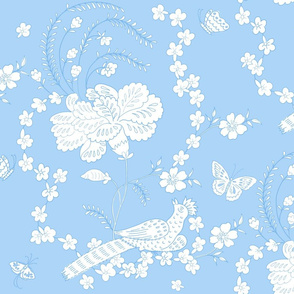 Edith Swan Neck Toile summer sky 2