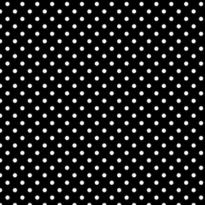 White polka dots on black classic chic vintage cute_dense