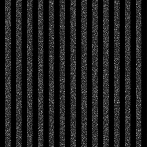 Glittered vertical black and silver stripes