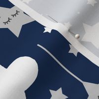 Navy Blue Star Cloud Nursery