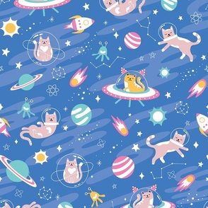 Large Pink Intergalactic Space Cats Alien Planets, Cosmos Constellations & stars