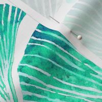 Watercolor shell turquoise