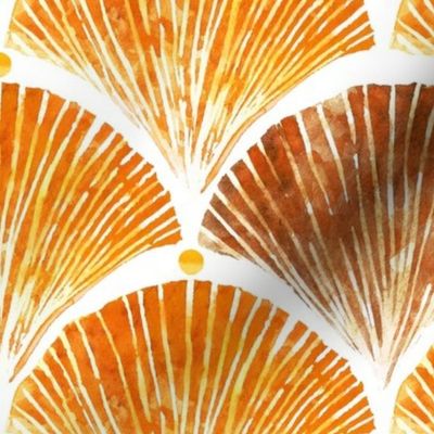 Watercolor shell orange