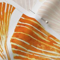 Watercolor shell orange