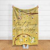 27x36 bee blanket yellow linen