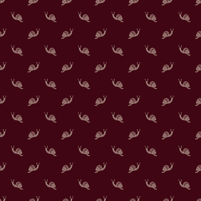 Polka Dot Snail burgundy