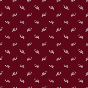 Polka Dot Snail cherry red