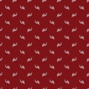 Polka Dot Snail deep dark red