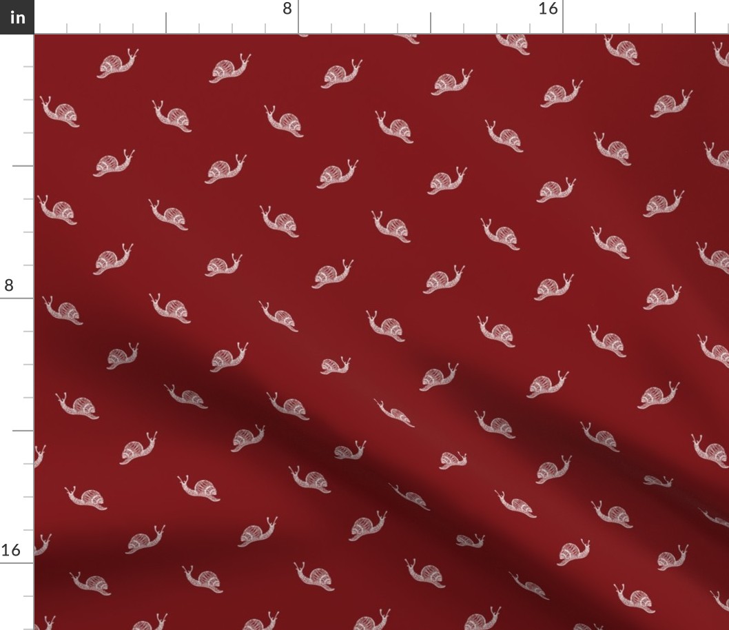 Polka Dot Snail deep dark red