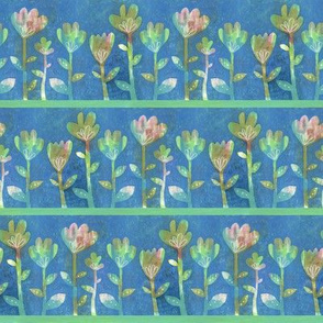 Spring Flower Garden - Blue