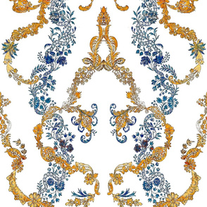 Rococo vines blue and gold, c. 1729