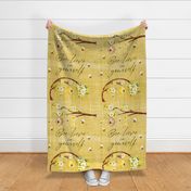 26x36 bee blanket yellow linen