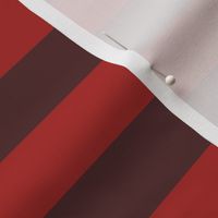 Large Mahogany Awning Stripe Pattern Horizontal in Ladybird Red