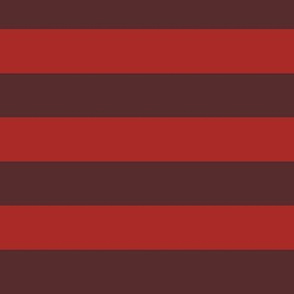 Large Mahogany Awning Stripe Pattern Horizontal in Ladybird Red
