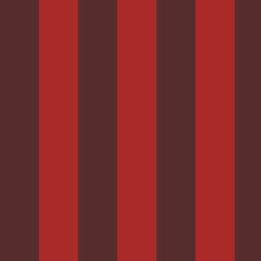 Large Mahogany Awning Stripe Pattern Vertical in Ladybird Red