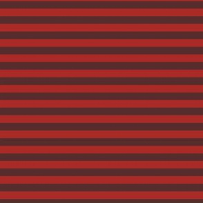 Mahogany Bengal Stripe Pattern Horizontal in Ladybird Red