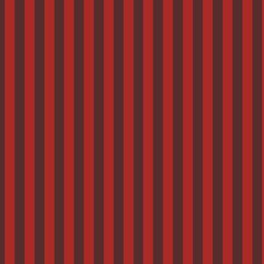 Mahogany Bengal Stripe Pattern Vertical in Ladybird Red