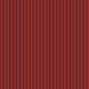 Small Mahogany Bengal Stripe Pattern Vertical in Ladybird Red