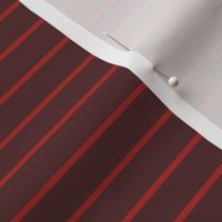 Mahogany Pin Stripe Pattern Horizontal in Ladybird Red