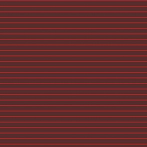 Small Mahogany Pin Stripe Pattern Horizontal in Ladybird Red