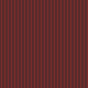 Small Mahogany Pin Stripe Pattern Vertical in Ladybird Red
