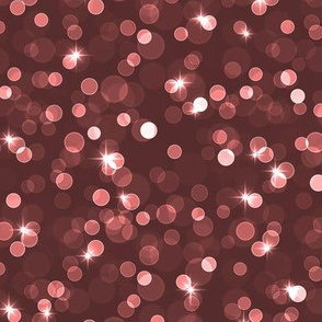 Sparkly Bokeh Pattern - Mahogany Color