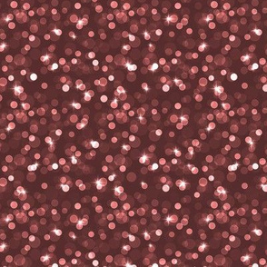 Small Sparkly Bokeh Pattern - Mahogany Color