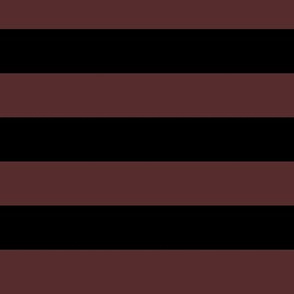 Large Mahogany Awning Stripe Pattern Horizontal in Black