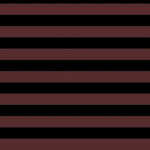 Mahogany Awning Stripe Pattern Horizontal in Black