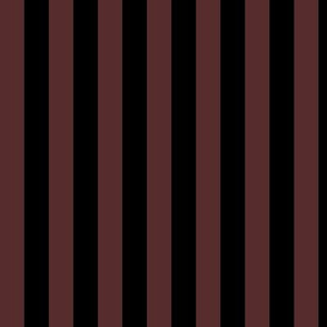 Mahogany Awning Stripe Pattern Vertical in Black