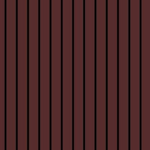 Mahogany Pin Stripe Pattern Vertical in Black