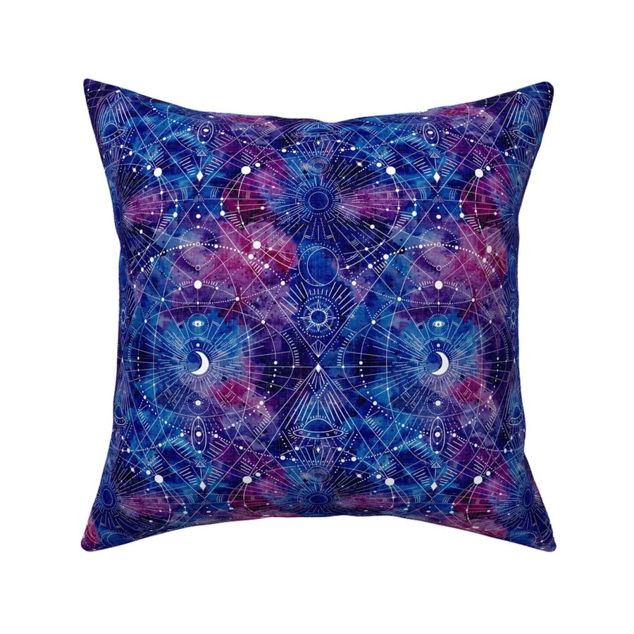 medium- Multidimensional Space travel - blue multi color wash