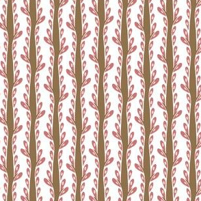 Bamboo Shoots, Stripes in Brown and Pink