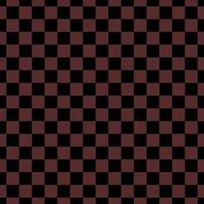 Checker Pattern - Mahogany and Black
