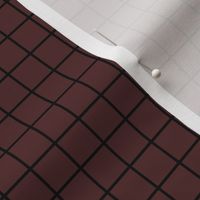 Grid Pattern - Mahogany and Black