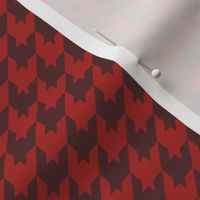 Houndstooth Pattern - Mahogany and Ladybird Red