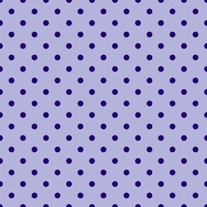 Polka Dots - Light Purple dots on a Dark Purple background