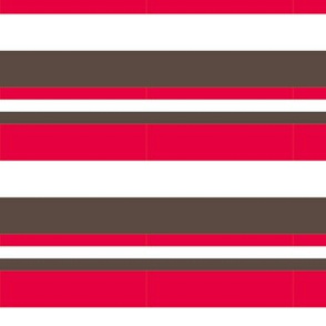 1920s Retro Kitchen Stripes (red/white/brown)